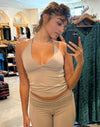 Tie-Up Top - Mocha